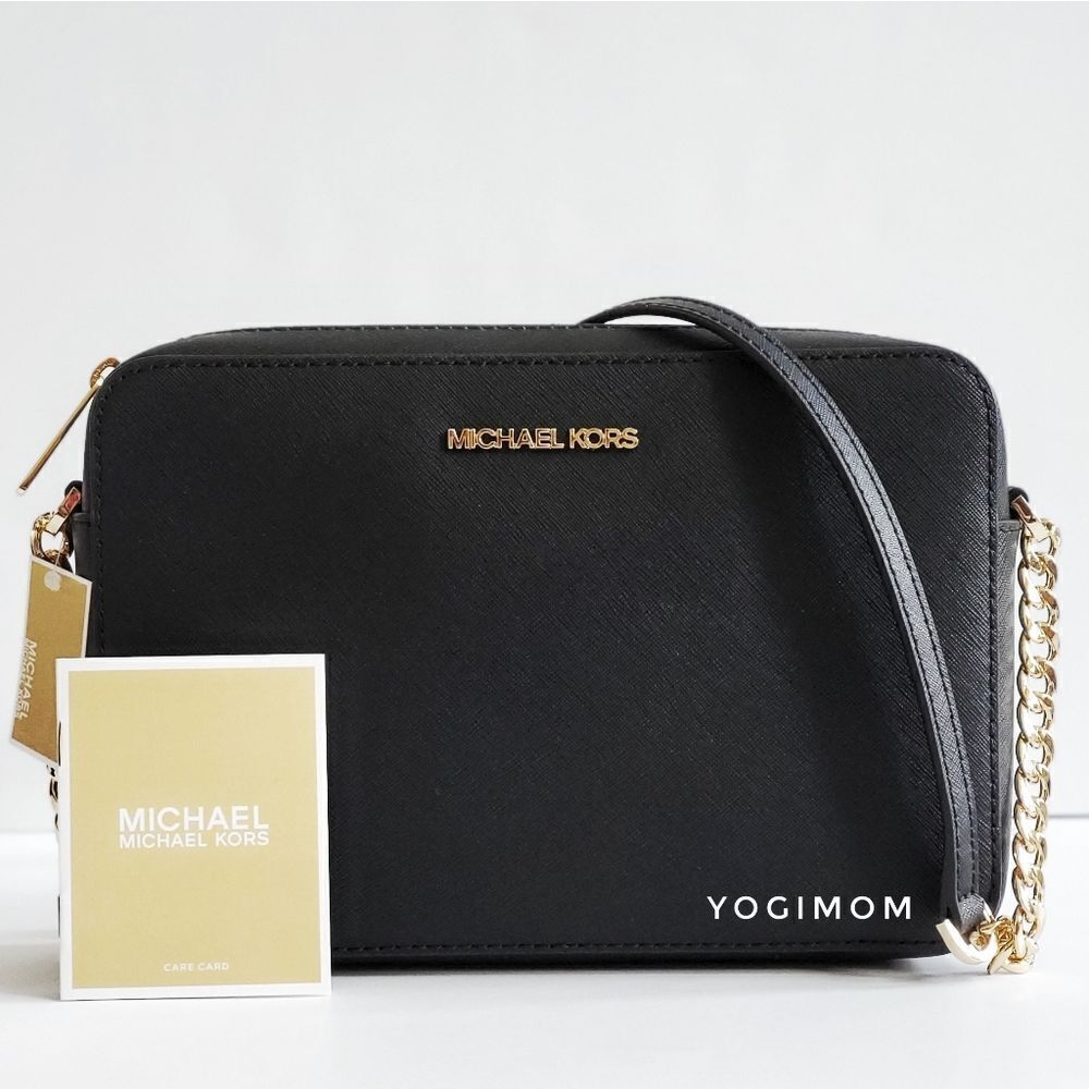 Michael Kors East West Leather Crossbody Shoulder Hand Bag Purse Xbody Messenger